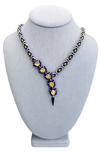 Image 1 of Spooky Asymmetrical Chainmaille + Capture Crystal Necklace