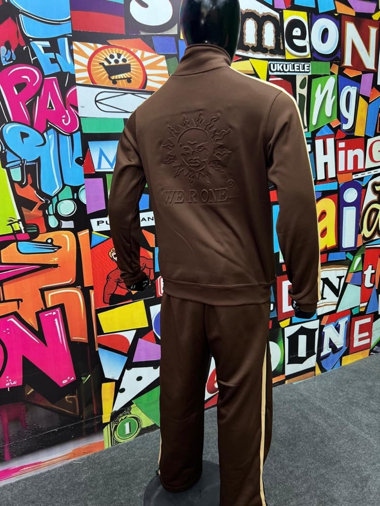 Image of TRACK SUIT - BROWN/TAN/BLACK