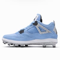Image 2 of Jordan 4 MCS Baseball Cleat UNC BLUE