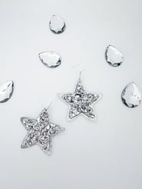 Image 1 of Silver or Gold Star earrings 