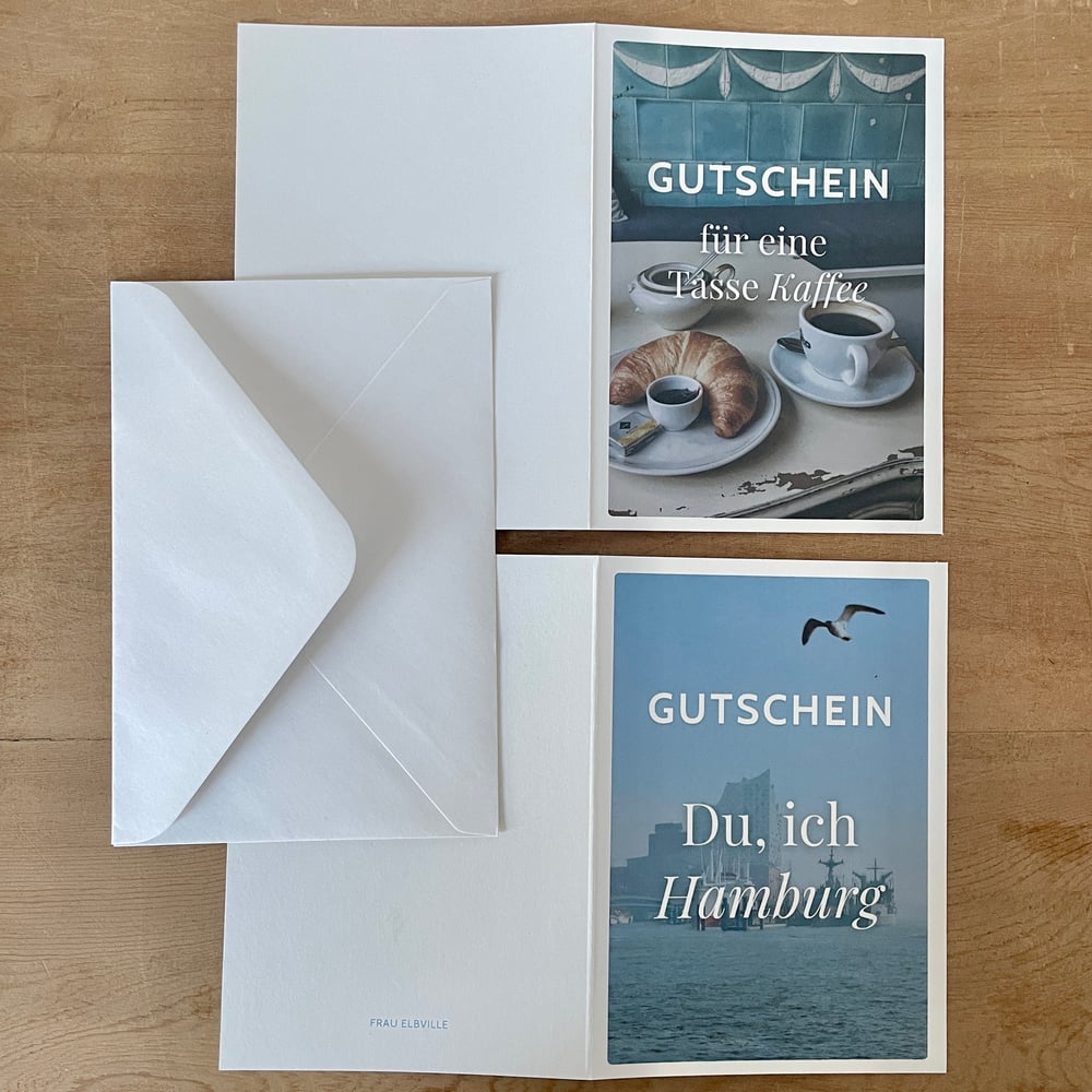 Zeit statt Zeug: Gutschein-Klappkarten für Lieblingsmenschen (inkl. Umschlag)