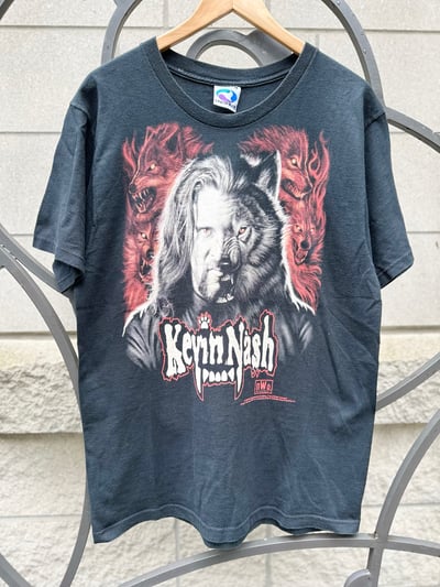 Image of 1998 Vintage Rare Liquid Blue KEVIN NASH - NWO Wrestling Tee, SIZE: LARGE