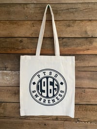 Image 1 of 1965 PTSD Awareness 7oz natural cotton shopper with gusset