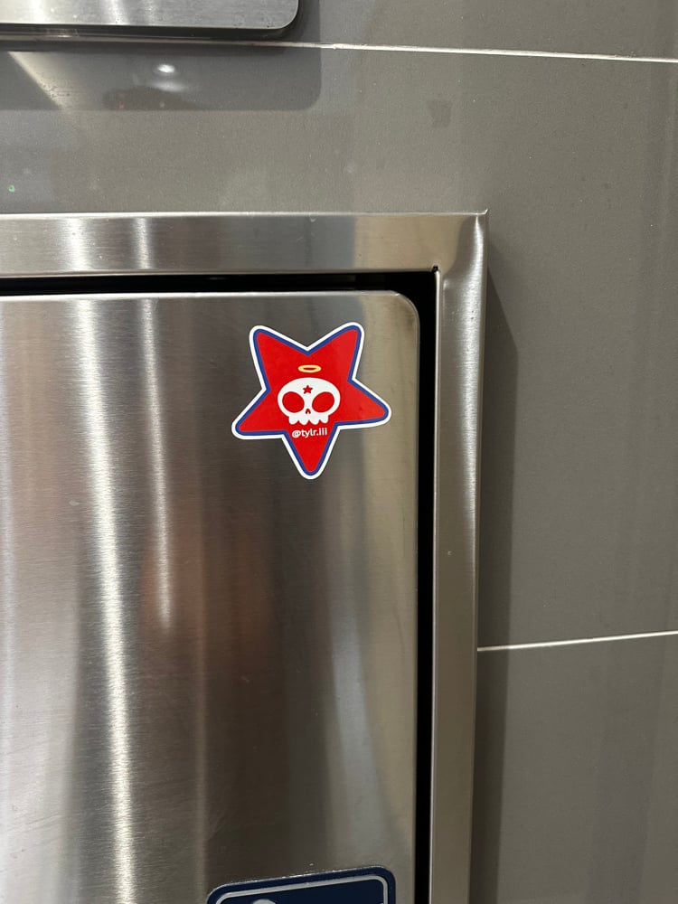 Image of “SKULLY STARS” Sticker (Red&Blue)