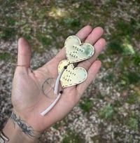 Image 1 of Water is life heart earrings 