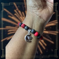 Image 3 of Red/Black Charm Bracelet 