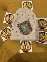 LV Cream/Brown Beanie