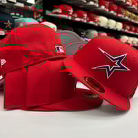 Image 2 of New Era 59Fifty Scarlet Navy 