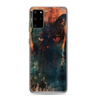 Image 14 of Dark Goth Black Cat With Orange Clear Case for Samsung®