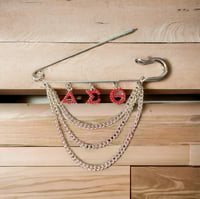 Image 2 of Silver Delta Sigma Theta Symbol Pin/ Brooch 