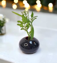 Image 1 of Mini Black Round Vase 
