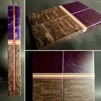 Image 1 of Mesh Resin & Redwood Burl Segmented Knife Scales