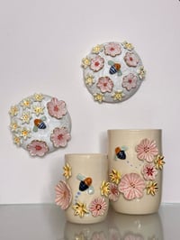 Image 4 of Blue Banded Bee Floral Wall Art 