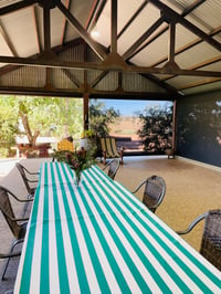 Image 2 of Tablecloth - Stripes (Emerald Green)