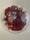 Angry Red Resin Clock