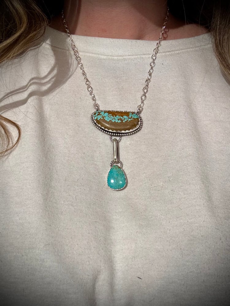 Image of Mine #8 Turquoise drop necklace