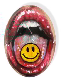 Image 1 of “HAPPY PILL” ORIGINAL PAINTING ON CANVAS 7”x5”