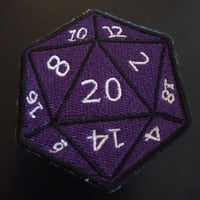 D20 iron on patch