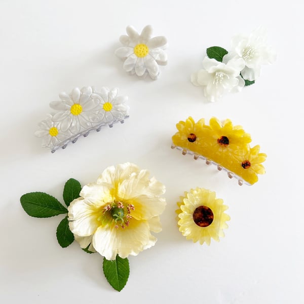 Image of Daisy and Sunflower Claw Clips