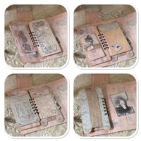 Image 5 of Altered art French Ephemera paper tag snippet lace Sample book 