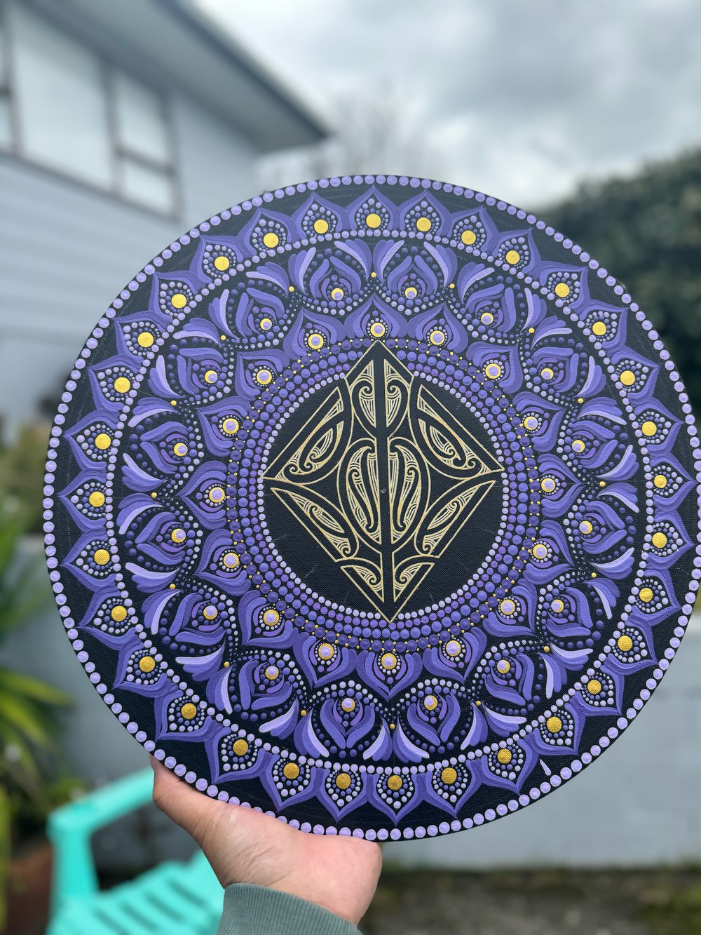 Image of Purple and white fusion 