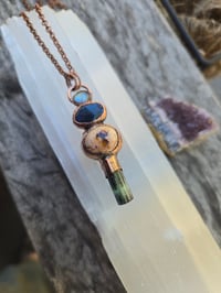 Image 2 of Electroformed Jelly opal necklace 11