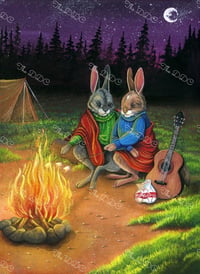 Image 1 of Firelight Full Size Diamond Painting by Hannah Spiegleman 