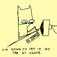 lunch cry 8x8 print