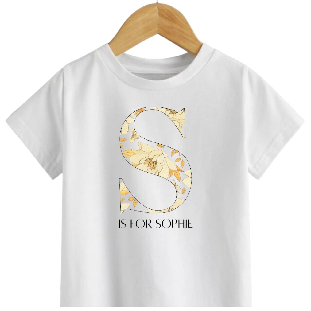 T-SHIRT: Flower Letter