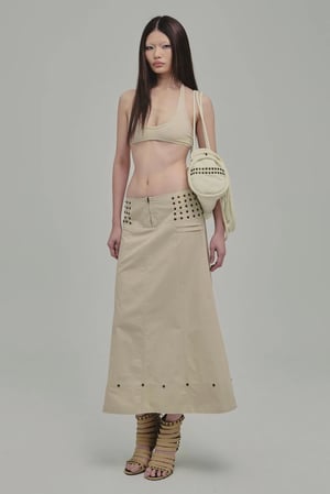 Image of GHOSTBOY - Ammo Maxi Skirt (Beige)