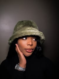 Image 2 of In My Own World, Blakish Green Bucket Hat