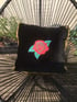 Black Velvet Red Rose Cushion Cover Image 9