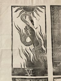 Image 2 of 'Love, Death, Judgement, Fortune' Blockprinted Wall Banner