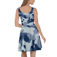 Image 3 of Skater Dress  (blue camo)