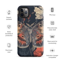 Image 7 of Grunge Goth Style Cottagecore Moth Tough Case for iPhone®