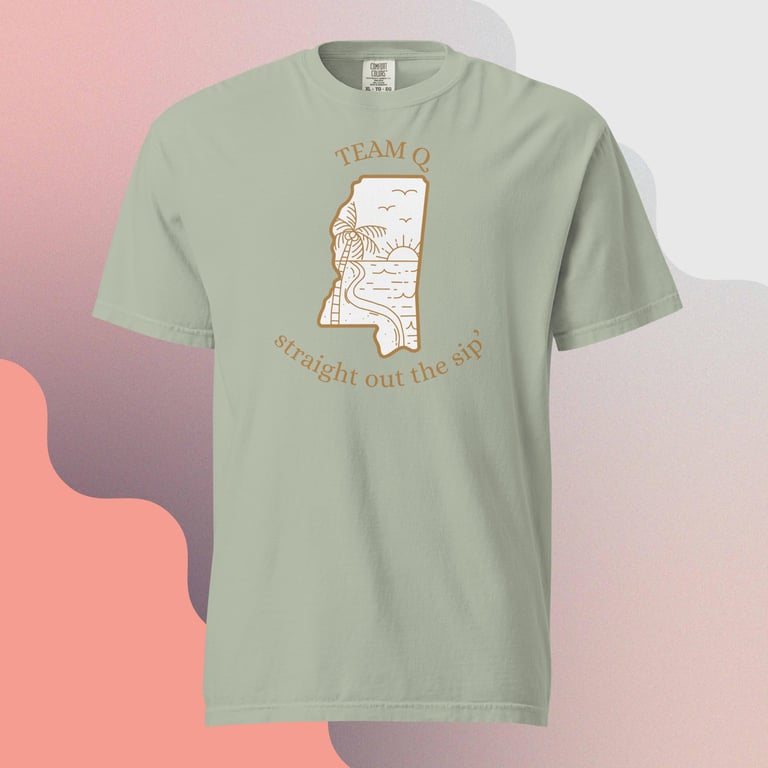 Straight Out the Sip White Background Comfort Colors Image 2