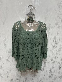Image 6 of Pippa Crochet Bell Sleeve Top 