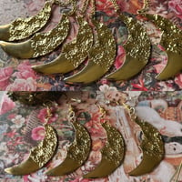 Image 1 of Vintage Gold Moon Necklace/Earrings