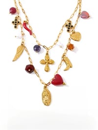 Double Layer Charm Necklace 