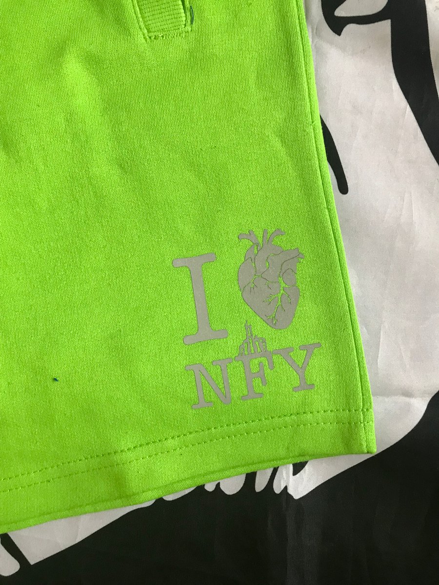 Image of I 💚 NFY Sweat Shorts (Slime Green)