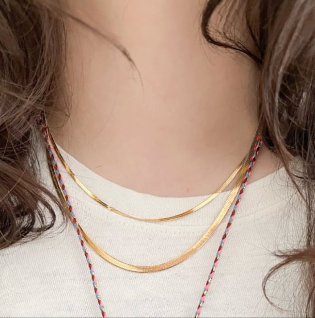 LOUISA | Collier maille serpent acier inoxydable