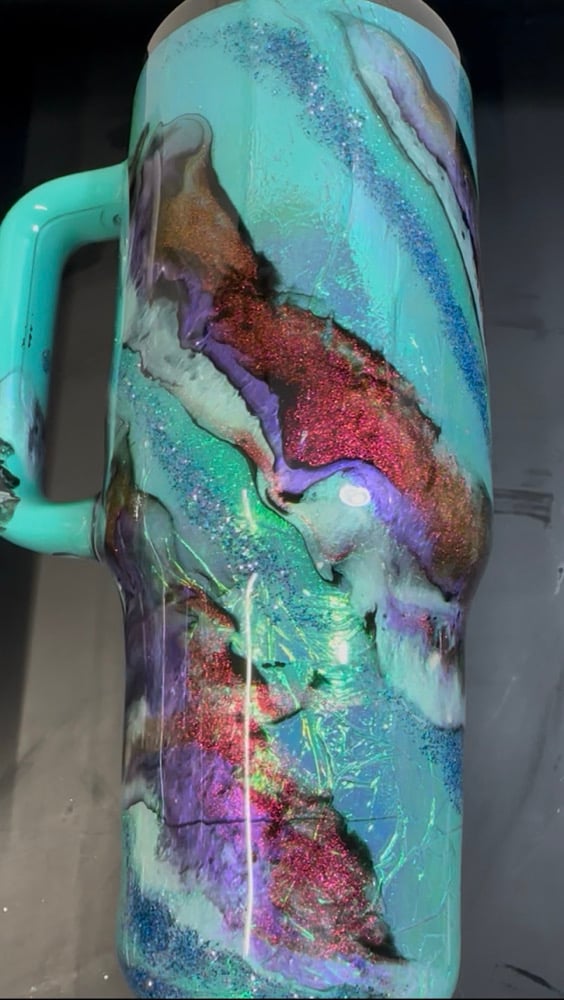 Image of 40oz cellophane teal