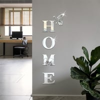 Image 3 of HOME Home Logo 3D Mirror Wall Sticker, Entrance Decoration, Home Decoration