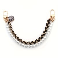 Image 6 of 1pc wallet extension chain bag accessory, 2pcs imitation short handle replacement strap for handbag 