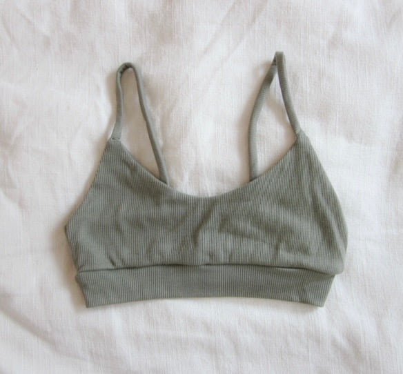 Sage Ribbed Bralette