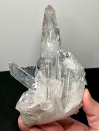 Image 6 of Inner Mongolian Quartz Cluster With Stibnite #2491