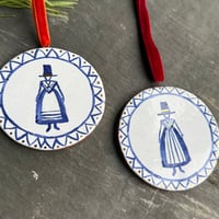 Image 2 of Round Welsh Lady Decoration