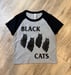 Image of Black Cats Cropped Raglan Women’s Tee