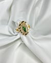 San Judas (Green)  14K Gold Plated Ring  