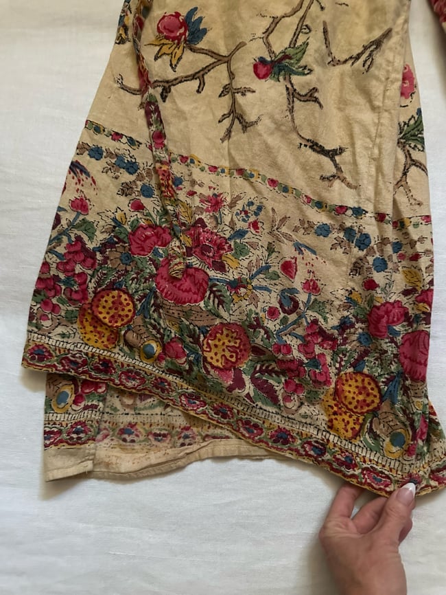 early 70s indian tapestry cotton gauze wrap around pants 